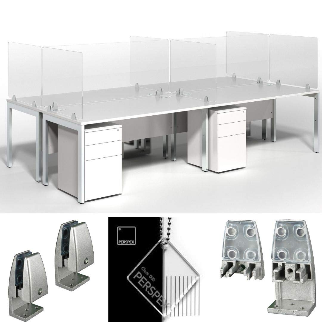 Buy Sneeze Guard Perspex Clear Desk Partition Dividers 1000x750x3mm
