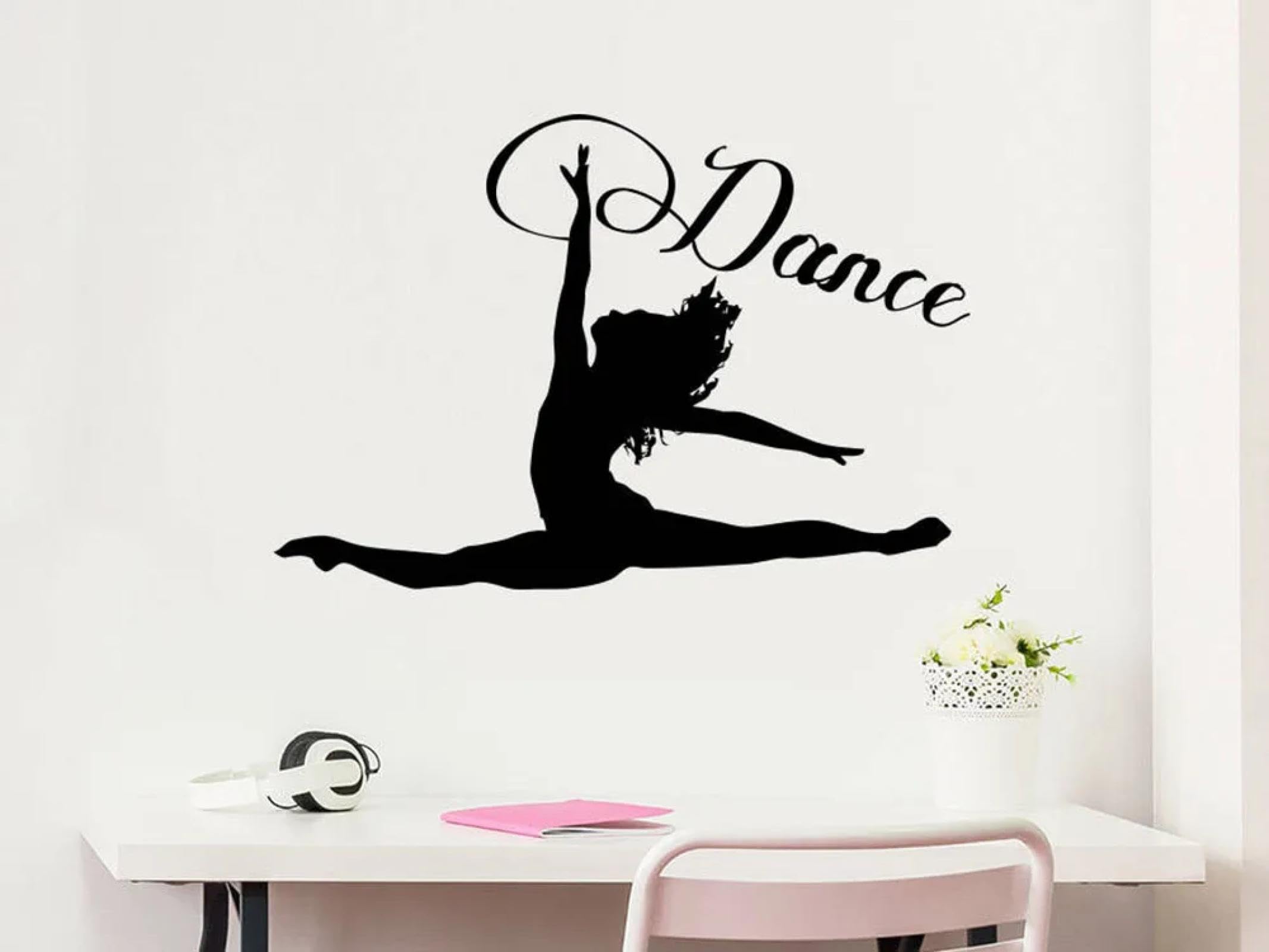 Lady and Girl Silhouette Dance Gymnastics Acrobatics Vinyl Stickers Dance Studio Stickers Studio Dance Stickers