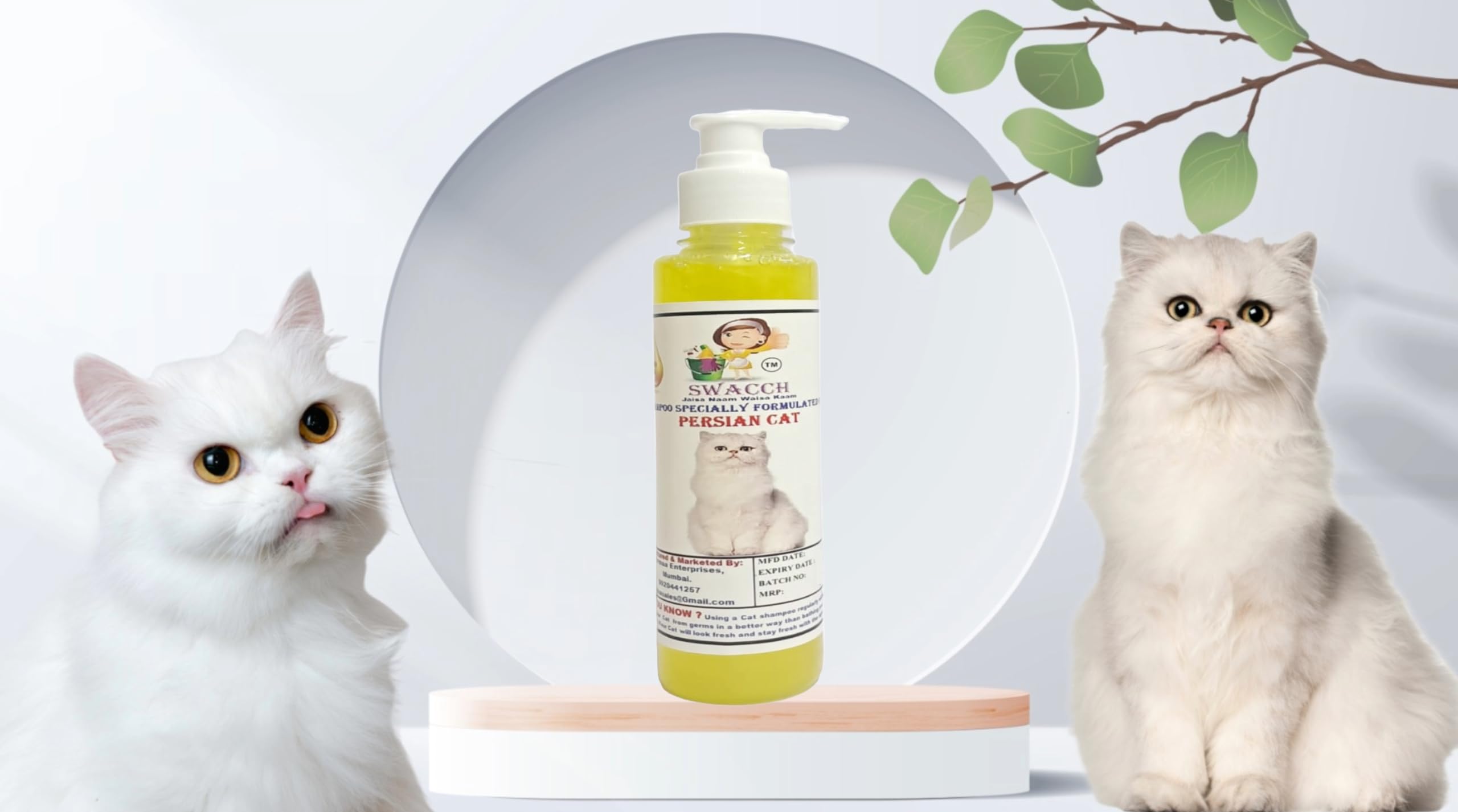 Swacch Premium Shampoo For Persian Cat (200 Milliliter) Lemon (B0D11357P7) Amazon Price History, Amazon Price Tracker