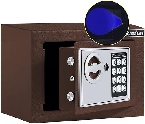 Miniatura 12 de JUGREAT Caja fuerte, caja fuerte electrónica de seguridad digital con luz de inducción, construcción de acero oculta con cerradura, diseño de Negro