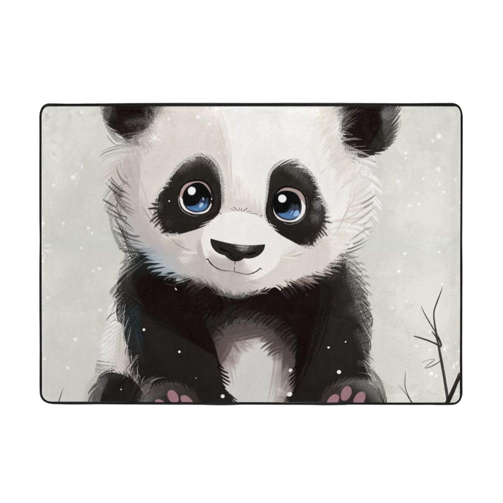 Tapis en flanelle panda haut de gamme avec mousse mémoire de forme ergonomique