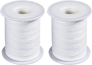 Candle Wicks, 2 Rolls 200 ft/ 61 m Natural Cotton Candle Wicks for Candle Making DIY Candle, Candle Supplies Candle Making DIY Crafts