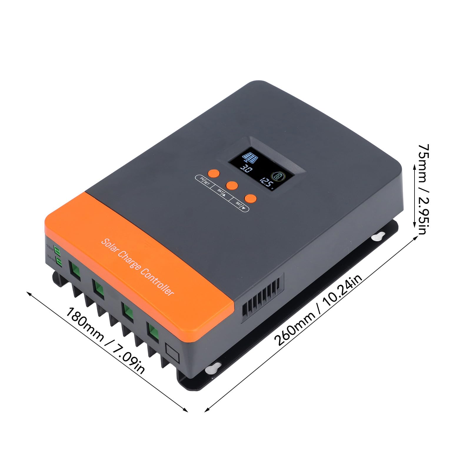 YWBL-WH Regolatore di Carica Solare MPPT 80A Regolatore per Pannelli Fotovoltaici in Lega di Alluminio 12V 24V 36V 48V 160V Ingresso Monitoraggio Al 99% 12 Paralleli per Solare per Yacht per Barche