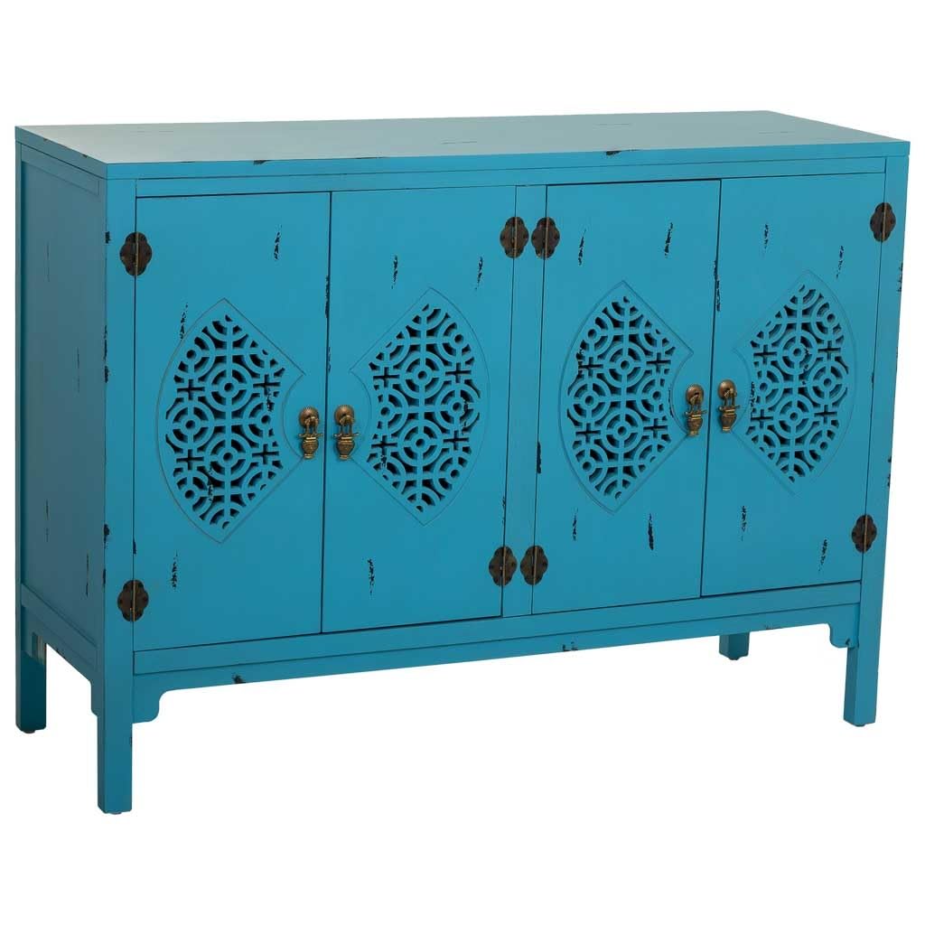 WANDERLUST DECO Aparador de Madera Cuatro Puertas