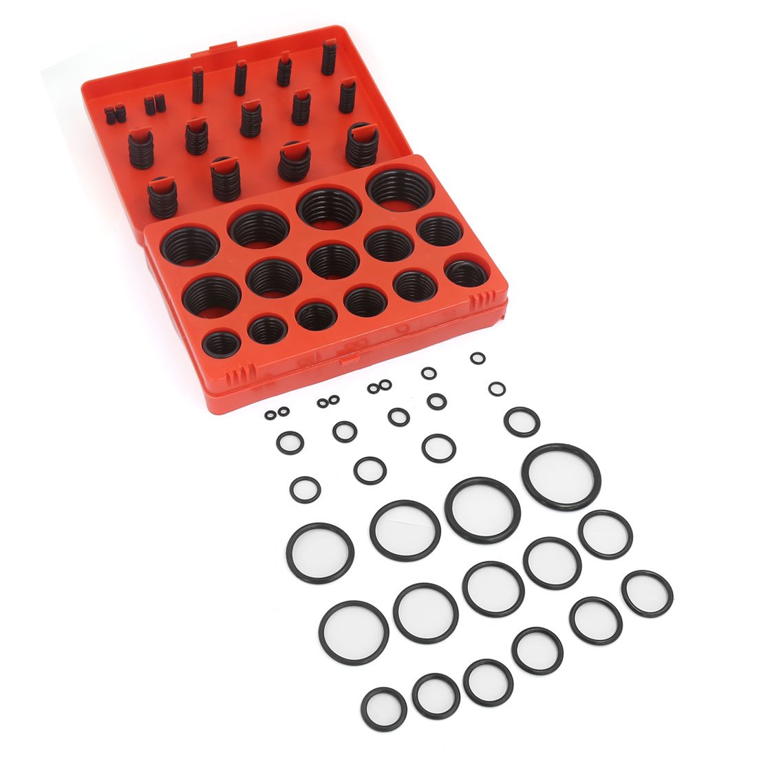 Ruilogod 382 PCS 30 dimensioni 30 dimensioni Guarnizioni in gomma nera Guarnizione 'olio ANELLO AUTOORTMENT Kit