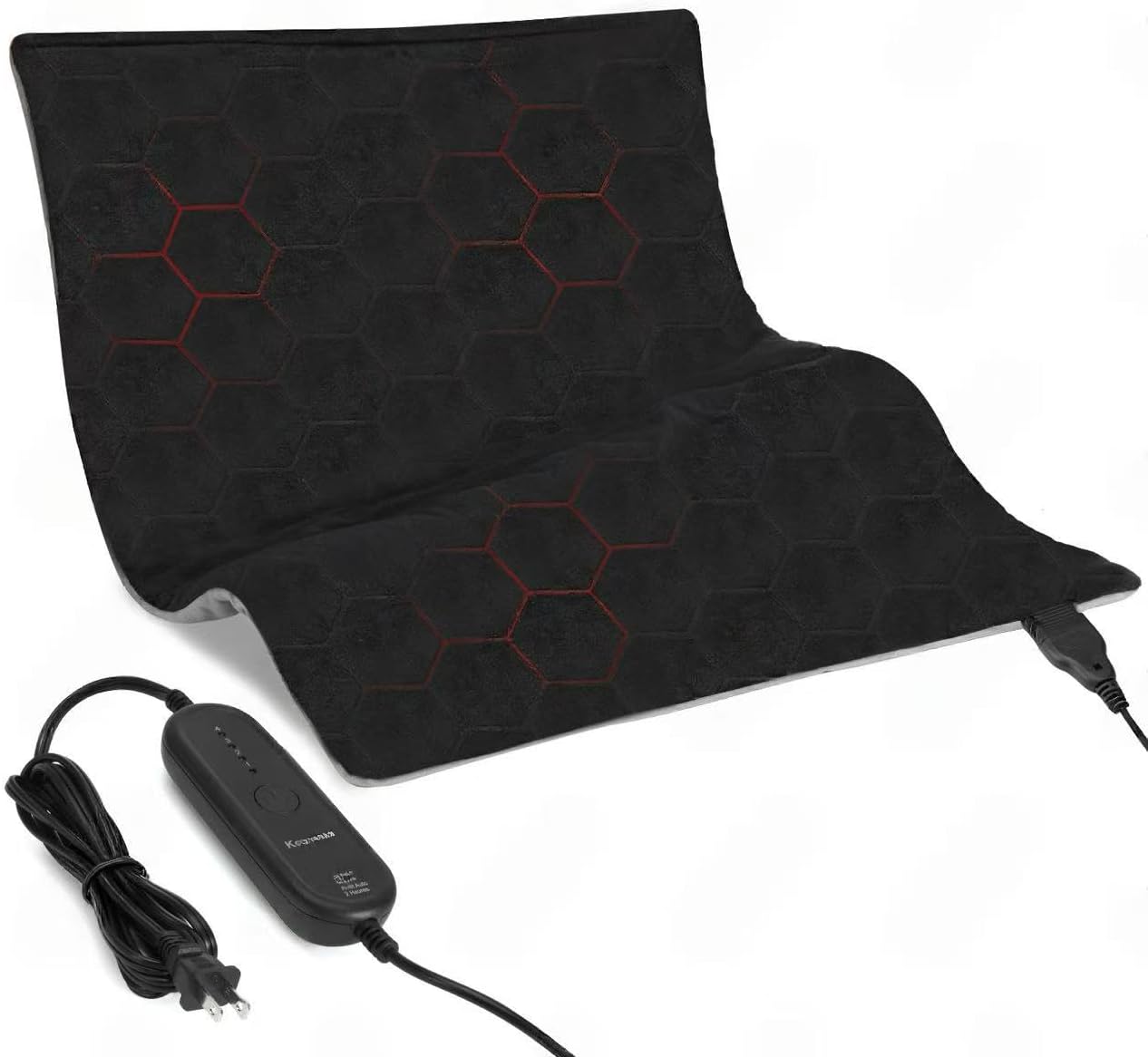 KozyOne XXL Weighted Heating Pad with Infrared Heating Technology | 20"×24" Electric Heating Pad for Back, Shoulders, Knee, 4 Heat Settings, Auto Shut-Off, Gift for Women, Men, Mom, Dad