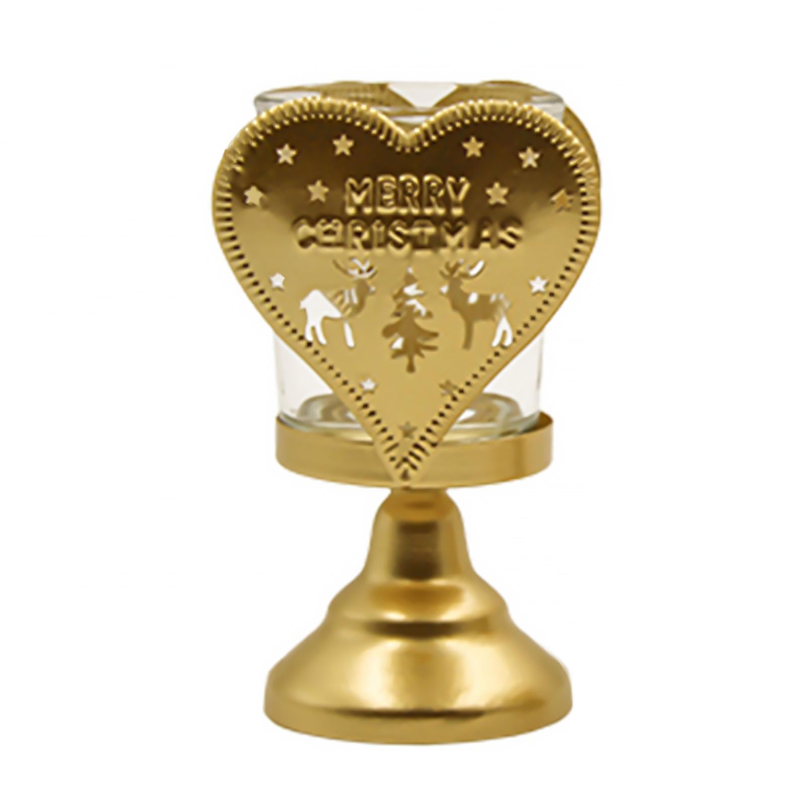 Yhplxyuus Unique Candleholder Decorative Candlestick Elegant Metal Holder for Christmas Dining Candlelighting Holiday Decoration