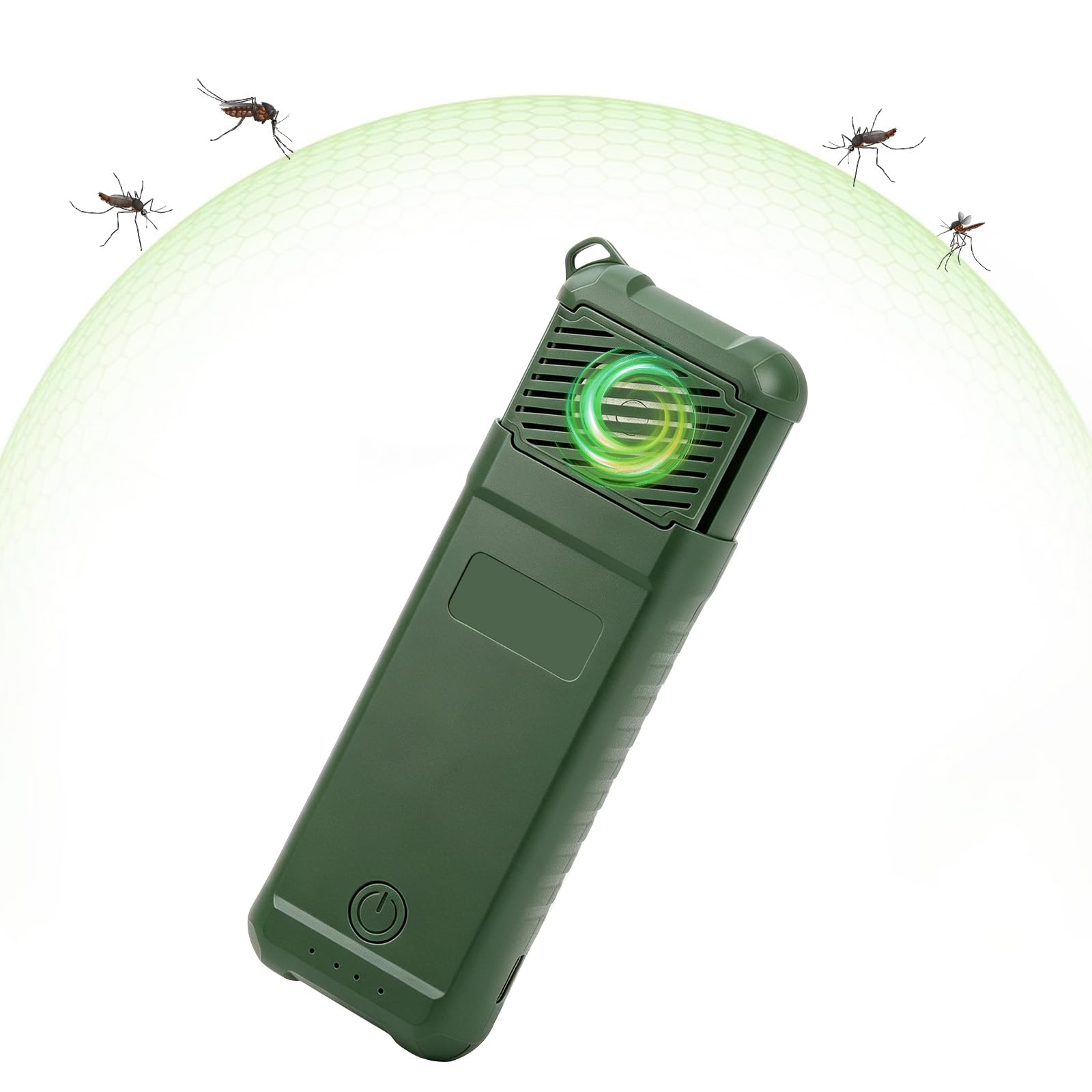 AOOWU 3-in-1 Electric Mosquito Repellent with Camping Lantern, Portable Mosquito Repeller, Double-Sided Insect Repellent with Power Bank Function, Outdoor & Indoor Fly Zapper for Camping, Backpacker