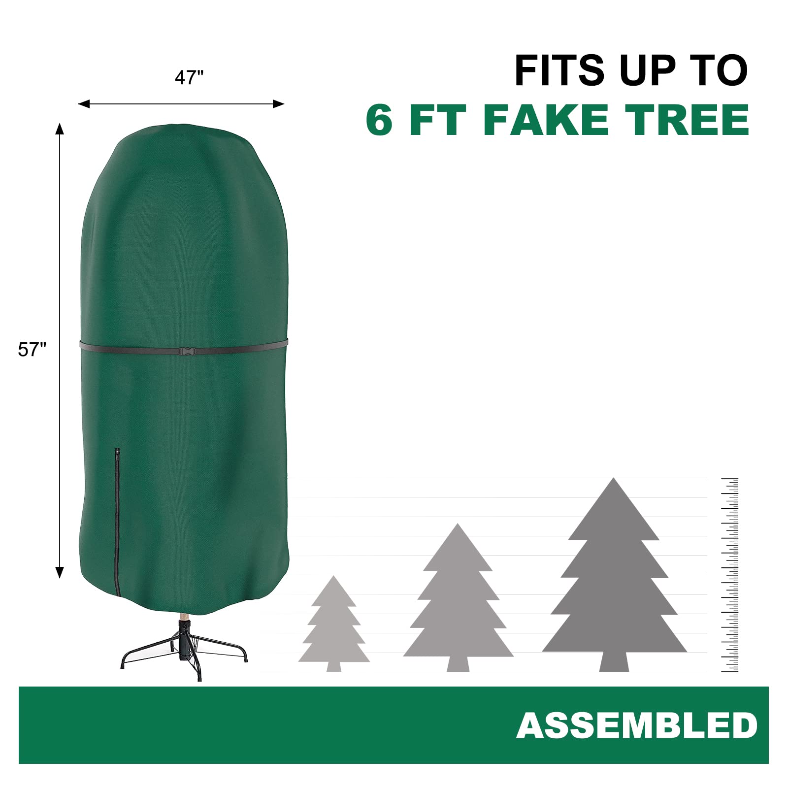 Borsa Per Albero Di Natale Impermeabile - Custodia In Oxford 600D Per Alberi Fino A 6 Piedi