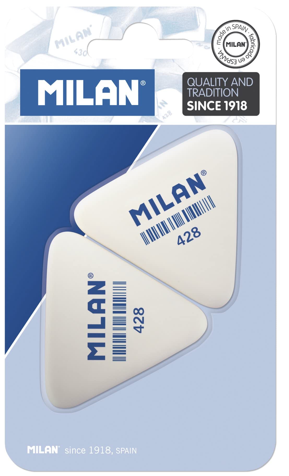 MILAN BMM9358 - Pack de 2 gomas de borrar