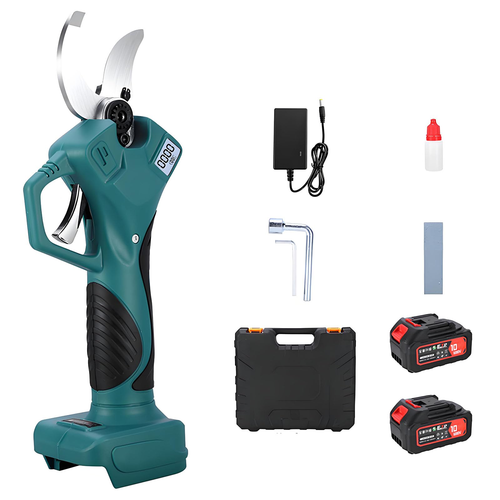 Portable Sécateur, Sécateurs De Jardinage Portables Sans Fil, Diamètre Coupe 40mm (regulowany), Sécurité Interrupteur, Lame Acier Carbone Sk5, Pour Jardinage, Vigne, Arbre Fruitier