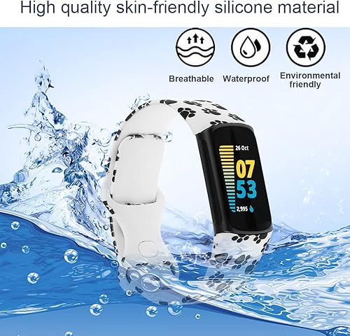 Miniatura 3 de honecumi Correa de repuesto para Fitbit Charge 6 para mujeresFitbit Charge 5, correa de reloj deportivo de silicona suave para Charge 6Charge 5 para