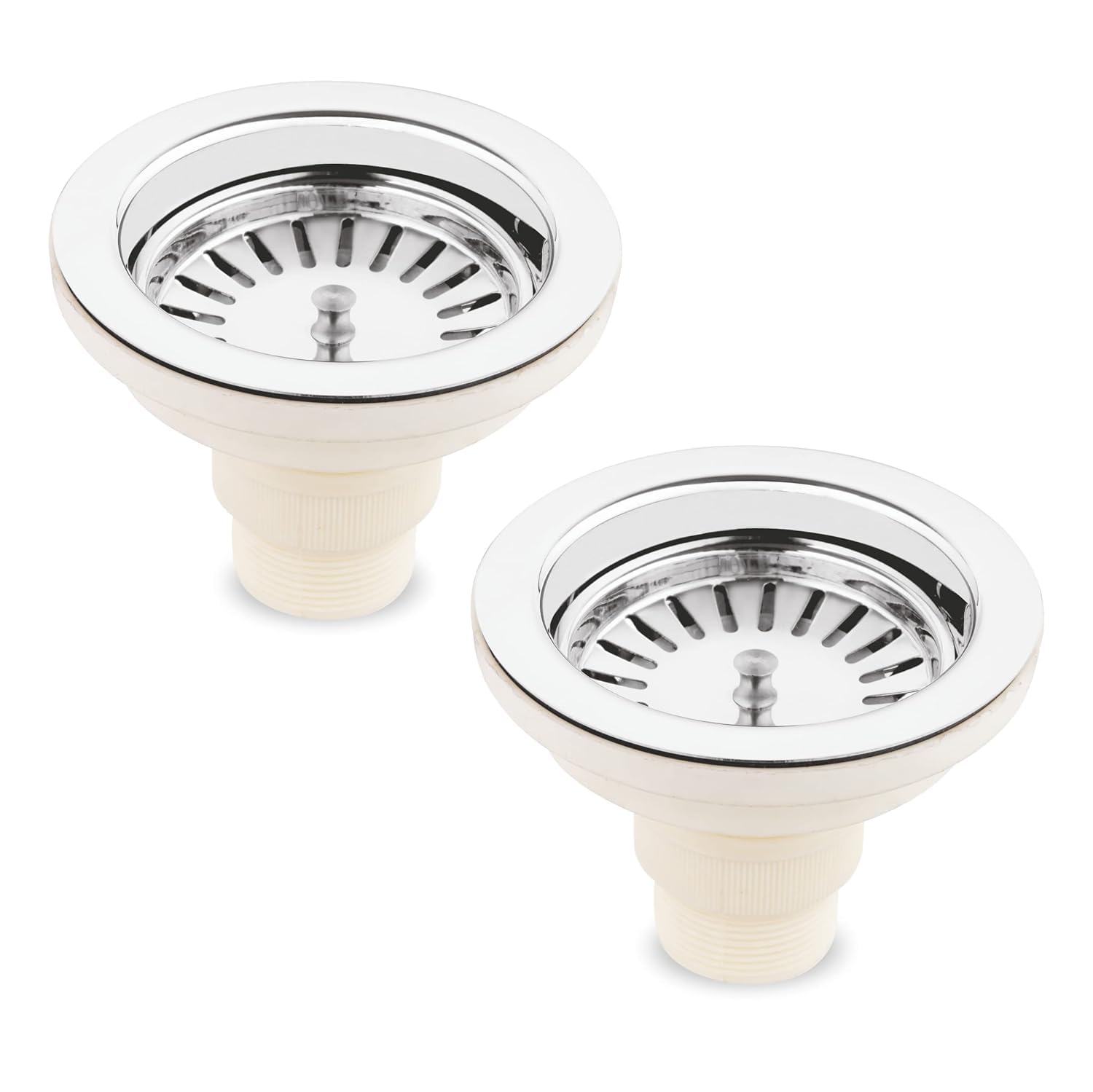 Quento PVC Sink Coupling | Kitchen Sink PVC Coupling, Drain Outlet and PVC Connector with Chrome Finished Pack of 2 (2) (B0D9JLDY15) Amazon Price History, Amazon Price Tracker