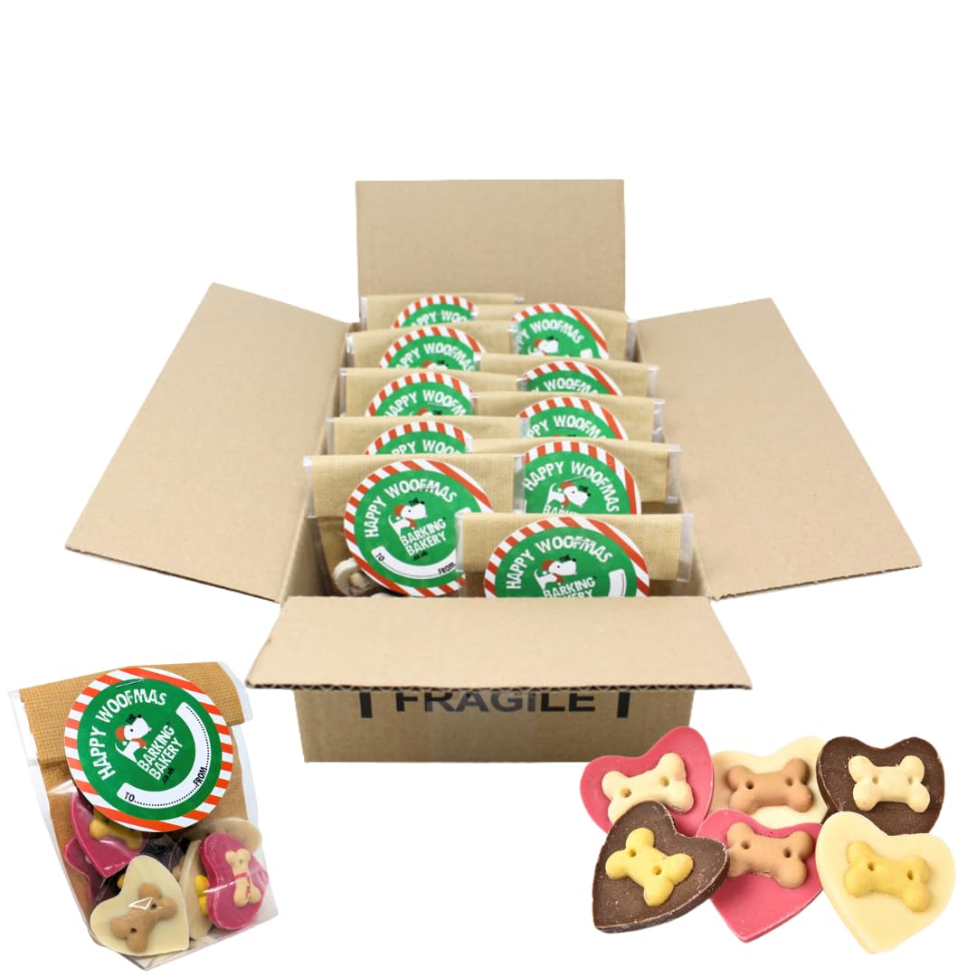 The Barking Bakery Christmas Treats for Dogs (Yappy Woofmas Heart Drops Case 10 PCS) โ image 1