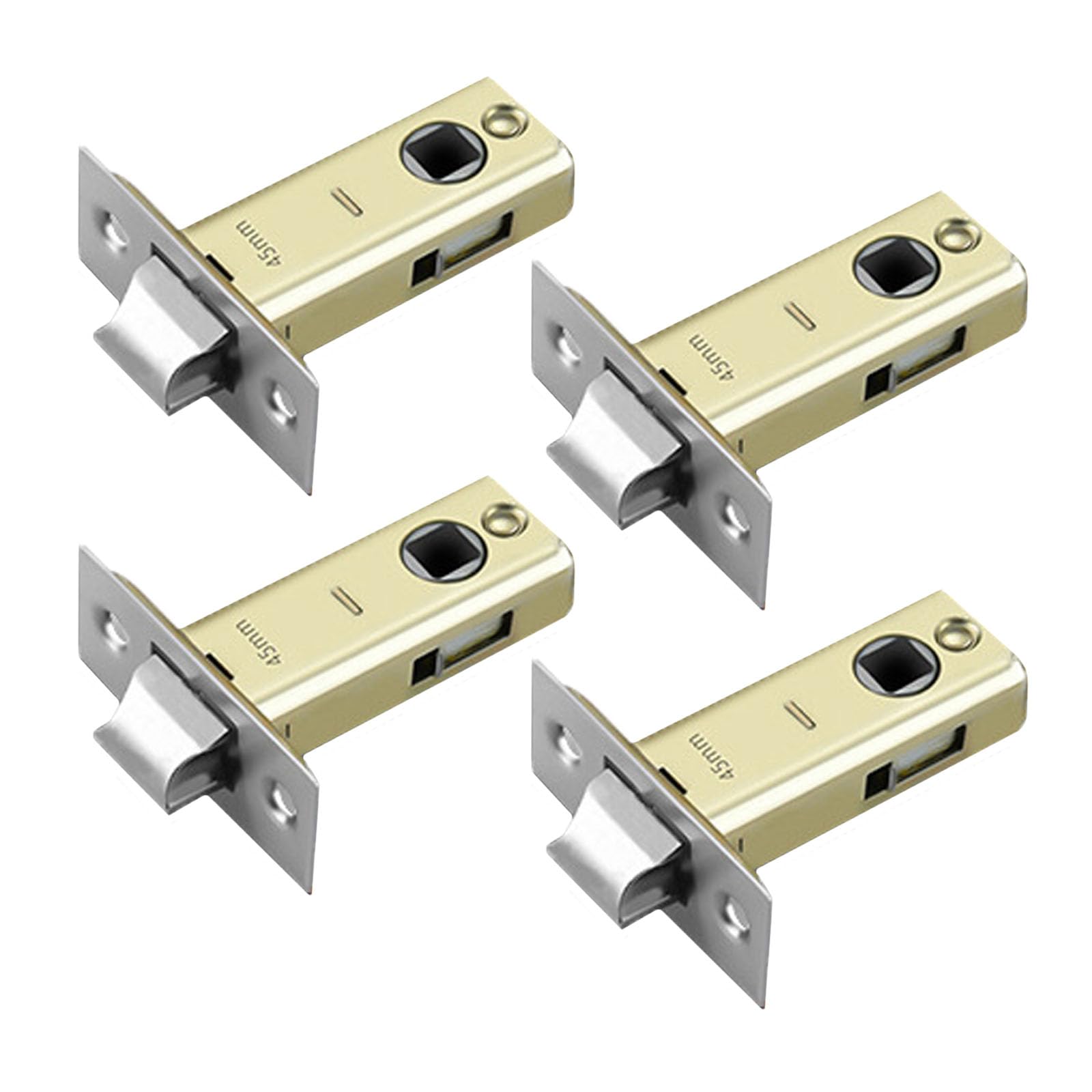 4pcs Tubular Latch 45mm Internal Door Latch Designed to Be Used with Sprung Lever Door Handles Door Latches for Internal Door Door Locks Internal Door Lock Door Catch Internal Doors.