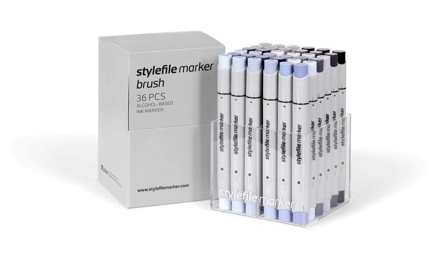 StylefileBrush Marker Set of 36-Grey Set