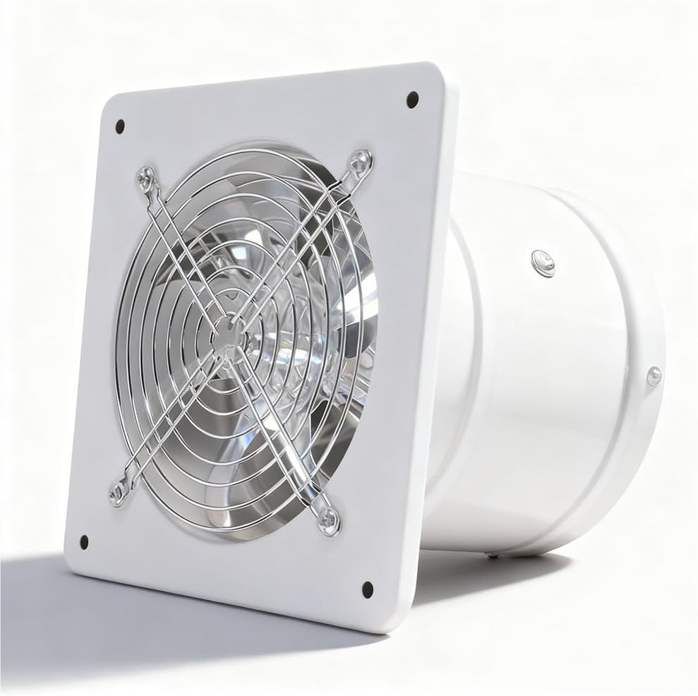 6 Inch Exhaust Fan,Wall Mounted Vent Fans,Ventilation Extractor Fan Wall-Mounted Square Blower for Kitchen,Bathroom,Laundry Room