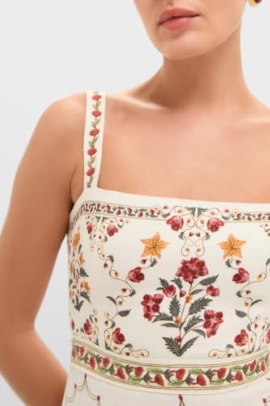 Top da Donna Boho con Spalline Sottili E Scollo Quadrato