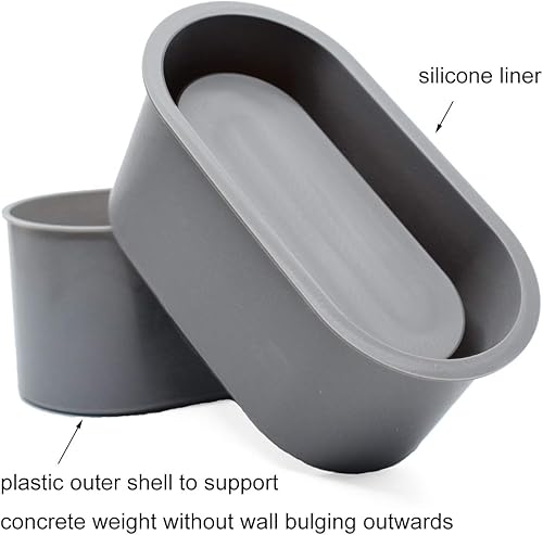 Miniatura 3 de Moldes de silicona para maceta de hormigón, para plantas suculentas, base incluida, hazlo tú mismo