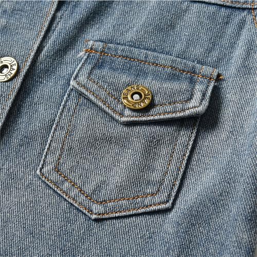 Toddler Boys Girls Classic Denim Jacket Fashion Winter Fall Denim Coat Kids Long Sleeve Button Up Tops With Pocket3