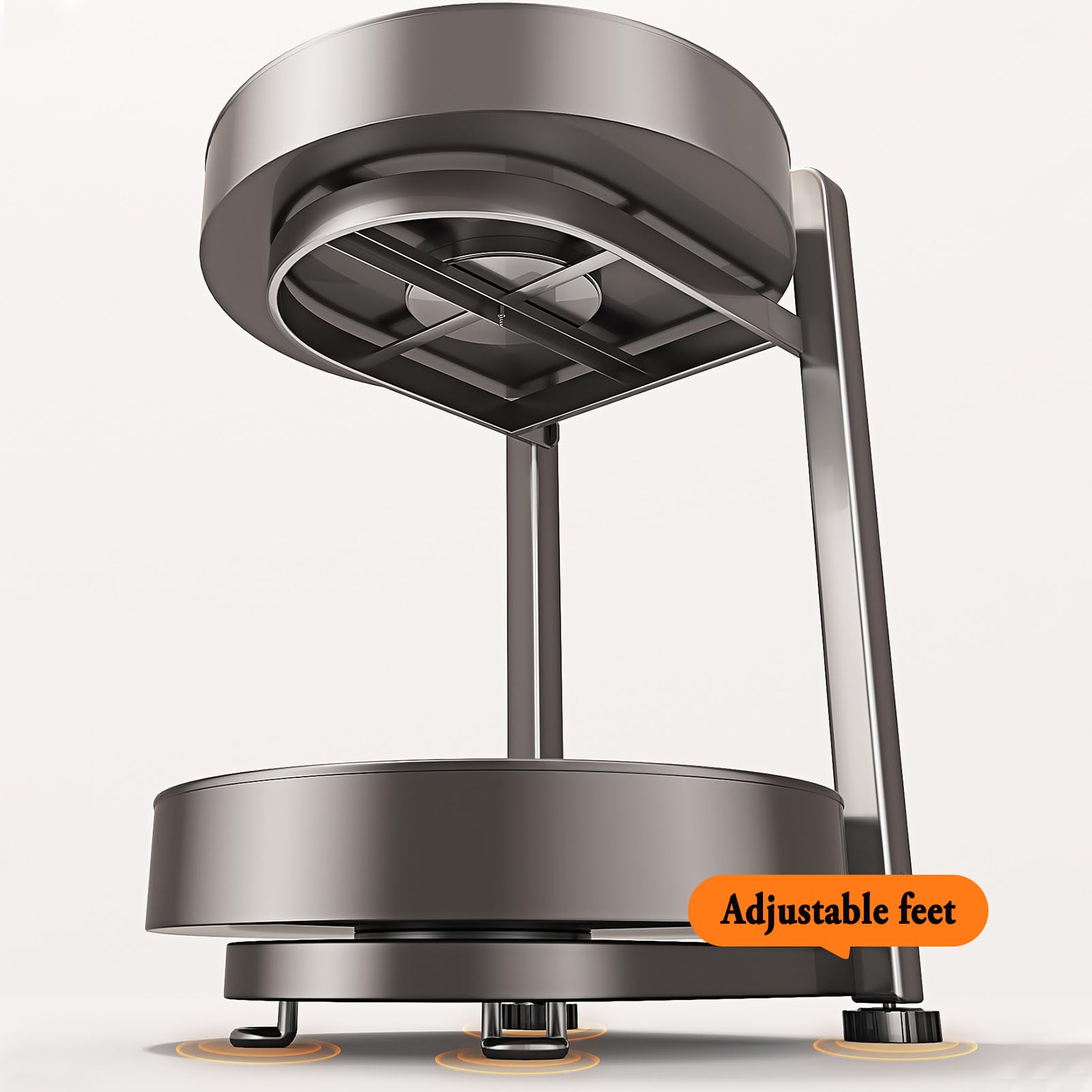 360° étagère à épices Rotative Rotatif Tourniquet à Epices en Acier au Carbone 3 étages Plateau Tournant Epices,Porte Epices Cuisine, Etagère Rotative Multirangements