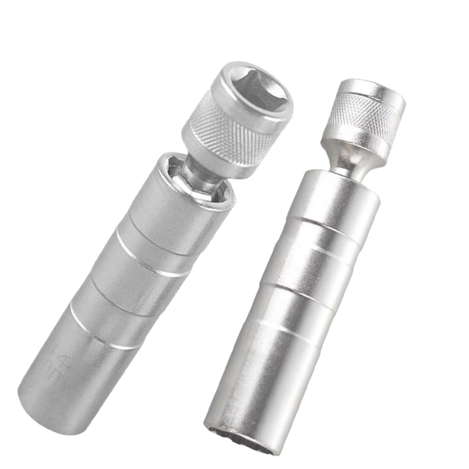 Llave Bujias 14mm 16mm con Delgada Magnética para Junta Pared para Enchufe Bujía Llave Tubo Flexible 12 Ángulos Herramienta Reparación Automóviles
