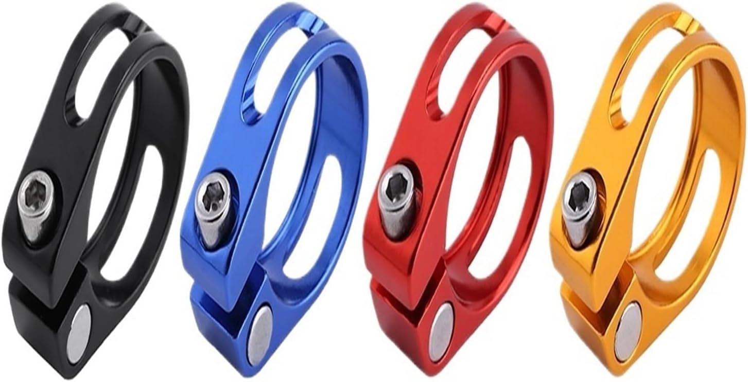 Aluminum Alloy Bike Seatpost Clamp 28.6mm Bike Fit For Seat Tube Clamp(Gold)