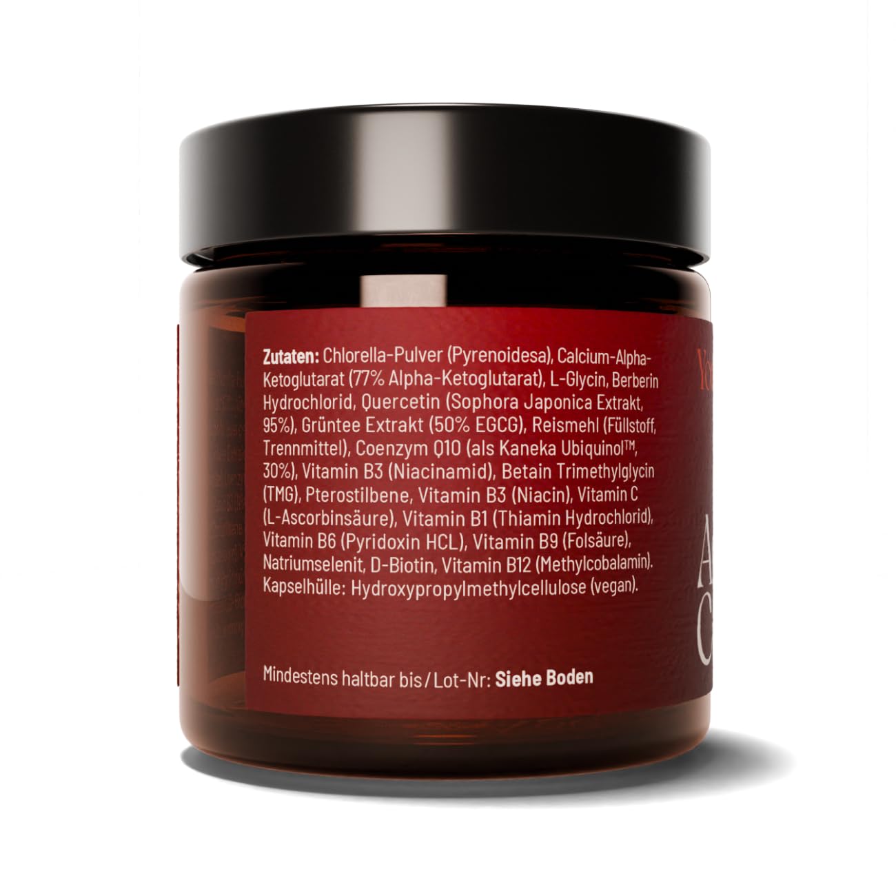 CellComplex Longevity Supplement - Hochdosierte Anti-Aging Nahrungsergänzung, 21 Wirkstoffe wie Taurin, PQQ, Q10, Quercetin, Nam, Selen, Resveratrol - 60 Kapseln