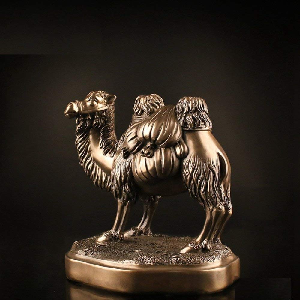 Petite statue artisanale de chameau, figurine déco bureau et maison