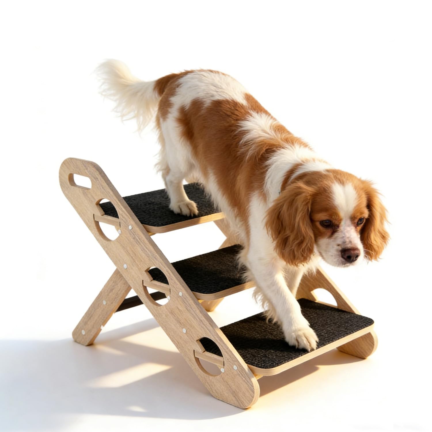 Dog Ramp for Sofa, Portable 2-in-1 Ladder for Dogs – Adjustable Height Sofa Ramps, Foldable, Non-Slip, Suitable for Bed, Sofa and Car – Suitable for Small and Medium Pets