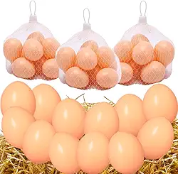 Kit 48 Ovos Falsos De Plástico Para Indez Galinha Poedeira