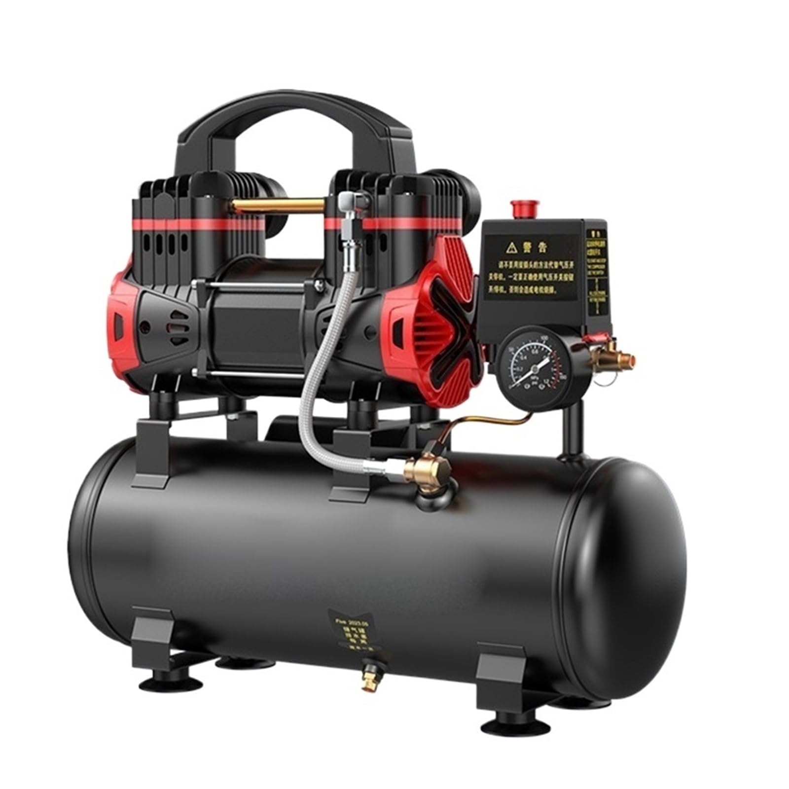 Silent Air Compressor 220V 10/15L/30L Air Compressor 1100W 1500W Quiet Oil-Free Portable Air Pump(15L 1500W)