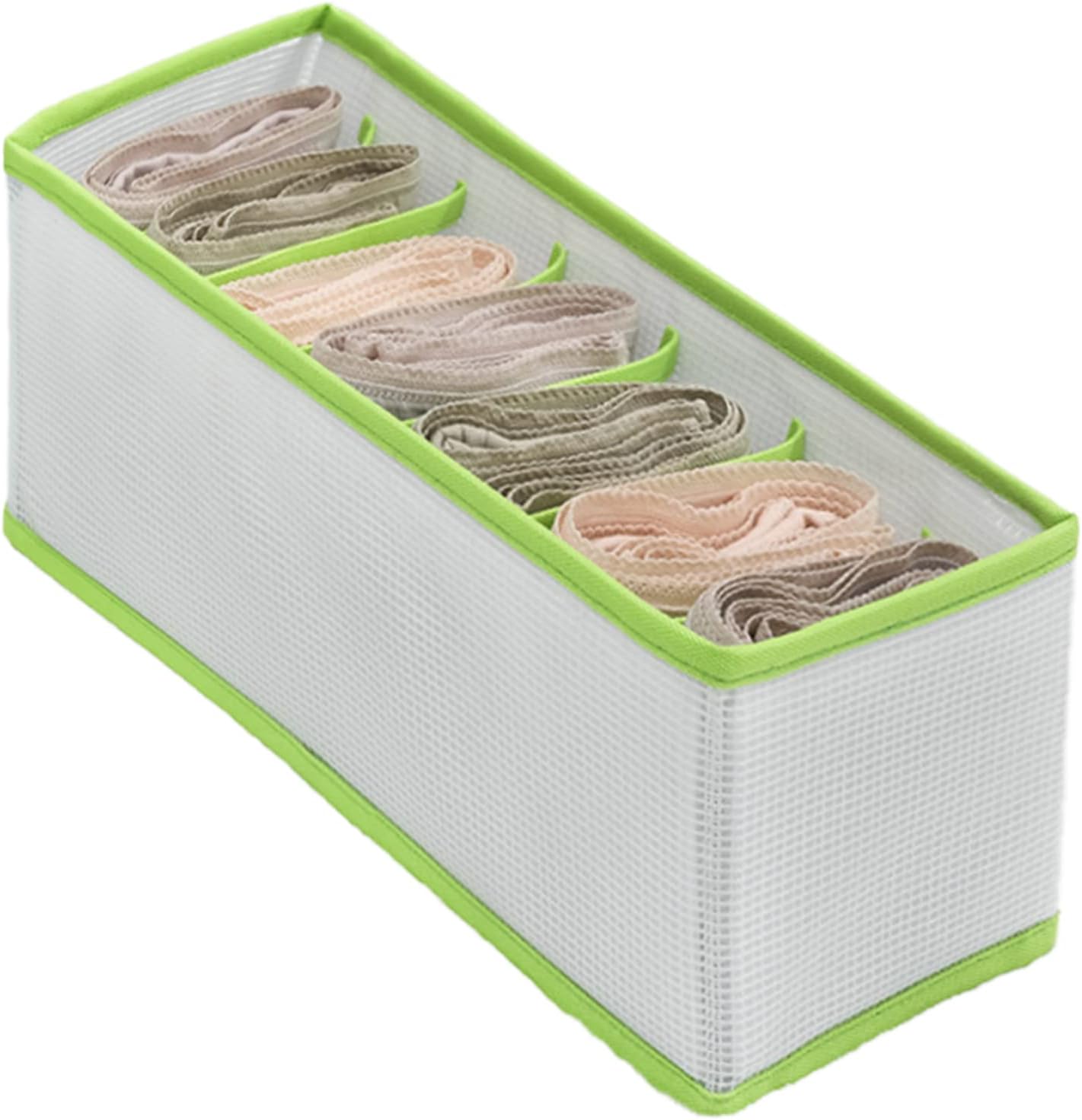 Closet Organizer Wardrobe Washable Foldable Visible Clothes Organizer Storage Boxes Drawer Mesh Separation Box for Home T-Shirt Jeans Socks Panty PVC 3PCS 5/7/8 Grids