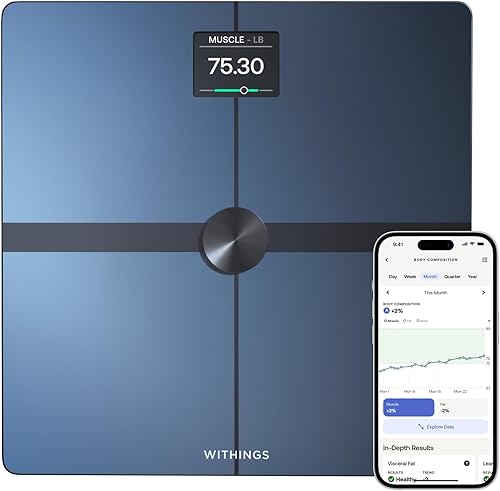Withings Body Smart Wi-Fi - Báscula para el peso corporal báscula digital y monitor inteligente incluyendo básculas de composición corporal con Negro Withings Body Smart Wi-Fi - Báscula para el peso corporal báscula digital y monitor inteligente incluyendo básculas de composición corporal con Negro