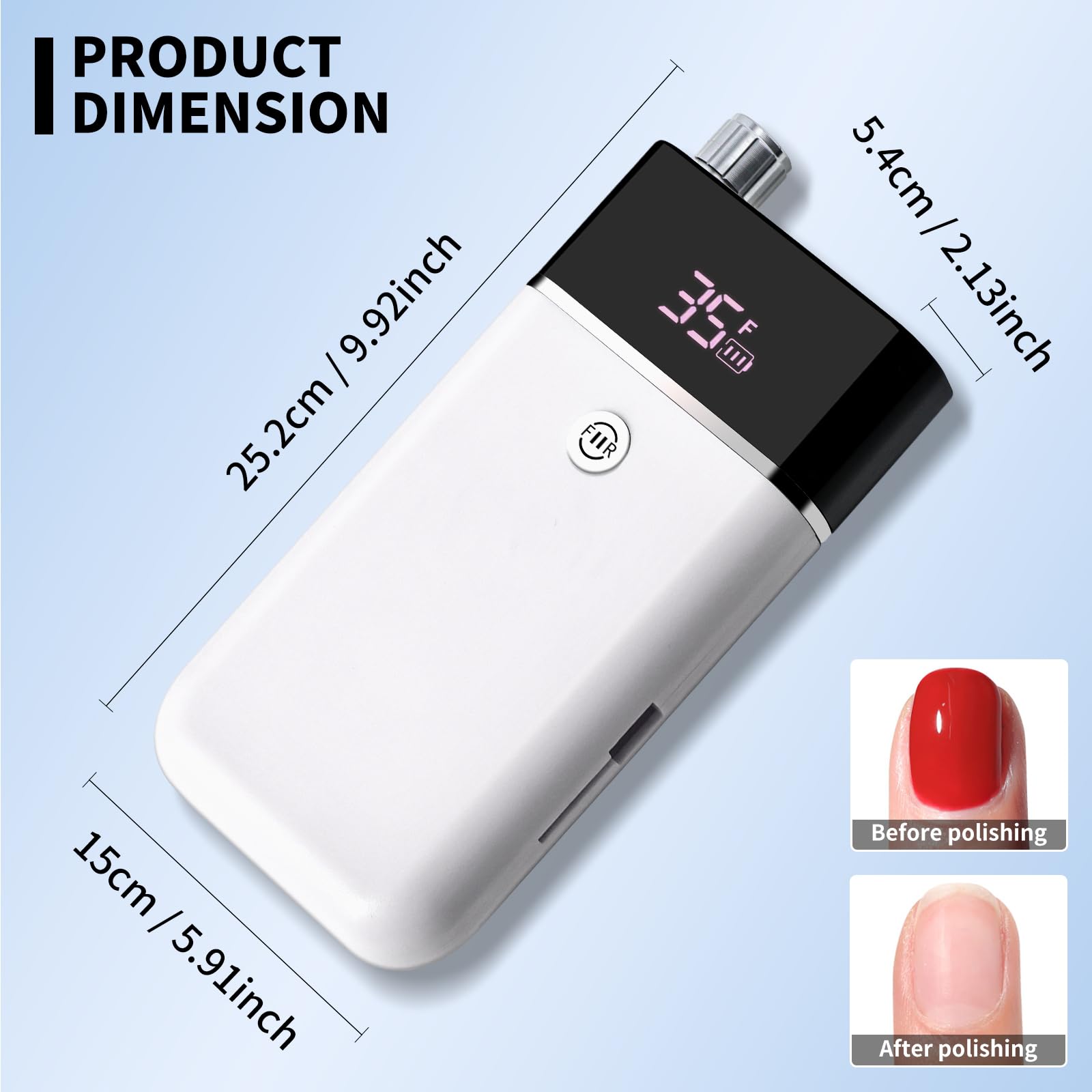 Kit profesional de taladro eléctrico de uñas, lima eléctrica para uñas acrílicas, lima inalámbrica de 35000 RPM E para uñas, máquina de taladro de uñas portátil, kit de lima de uñas, molinillo de uñas