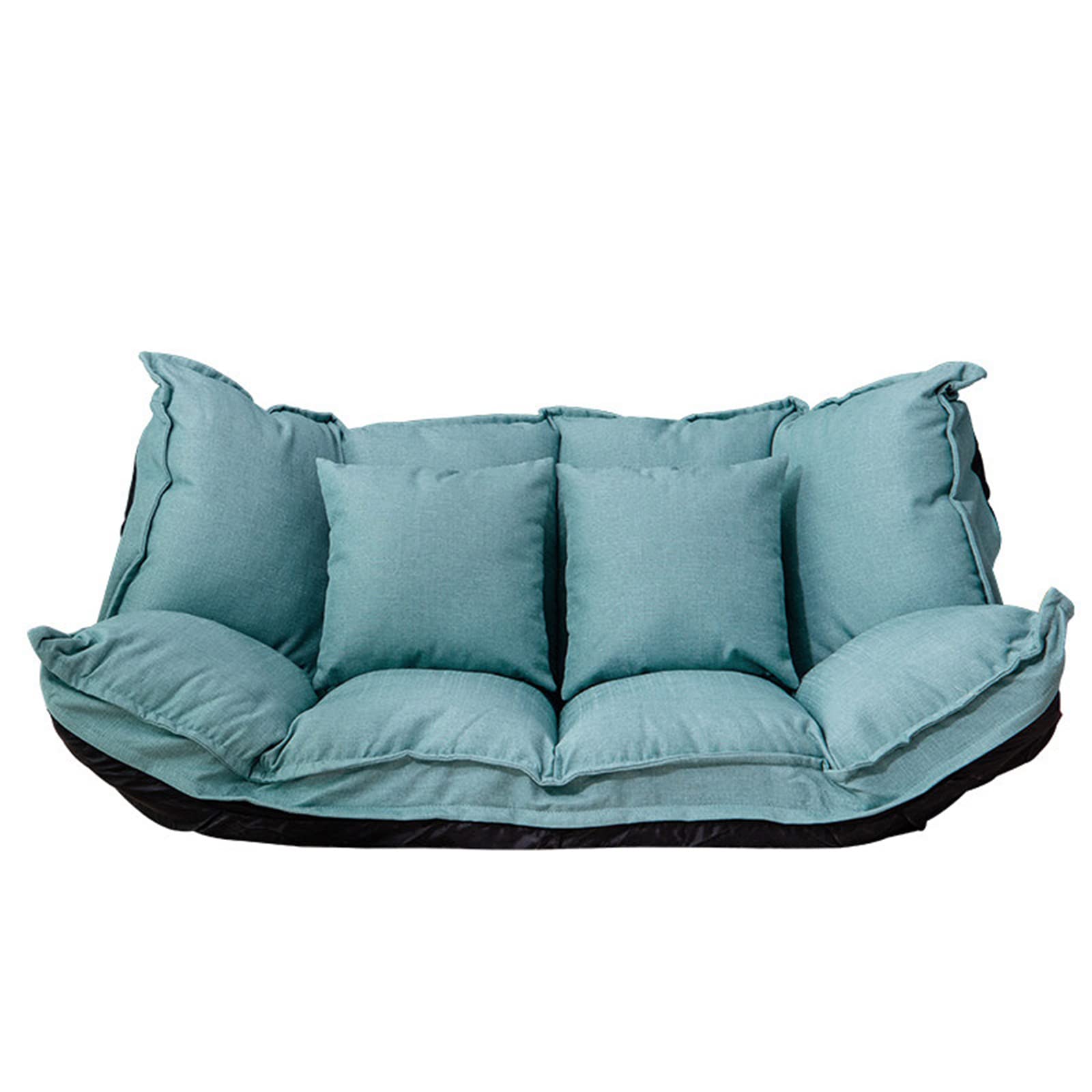 Generic 2-Sitzer-Couch, Sofa, Schlafsofa, niedriges Sofa, dunkelblau (hellblau), 160 x 70 x 43 cm, Stahlrohr, Urethanschaum, Polyester Küche, Haushalt & Wohnen