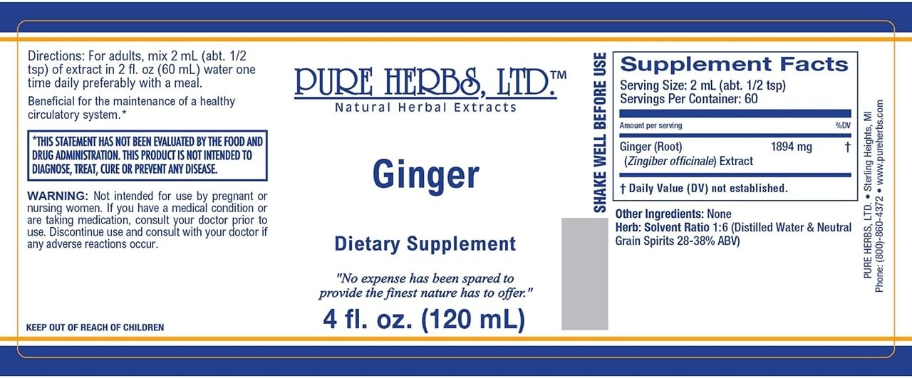 Pure Herbs, Ltd. Ginger (4 oz.)