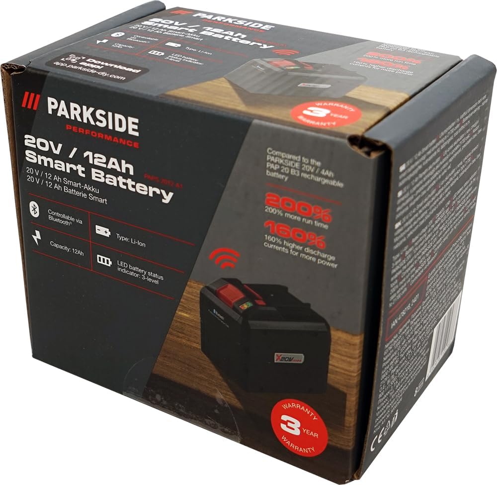 Packaging box for Parkside Performance 20V 12Ah Smart Battery