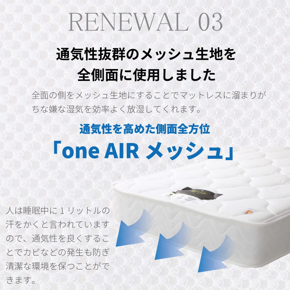 Amazon.co.jp: 源ベッド シングルサイズ サンホワイト色 寝心地ソフト