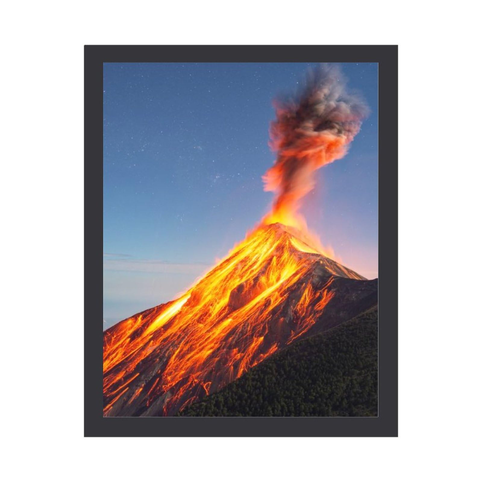 Amazon.co.jp: 巨大な火山の噴火 絵画 絵 魅惑的な色彩の風景