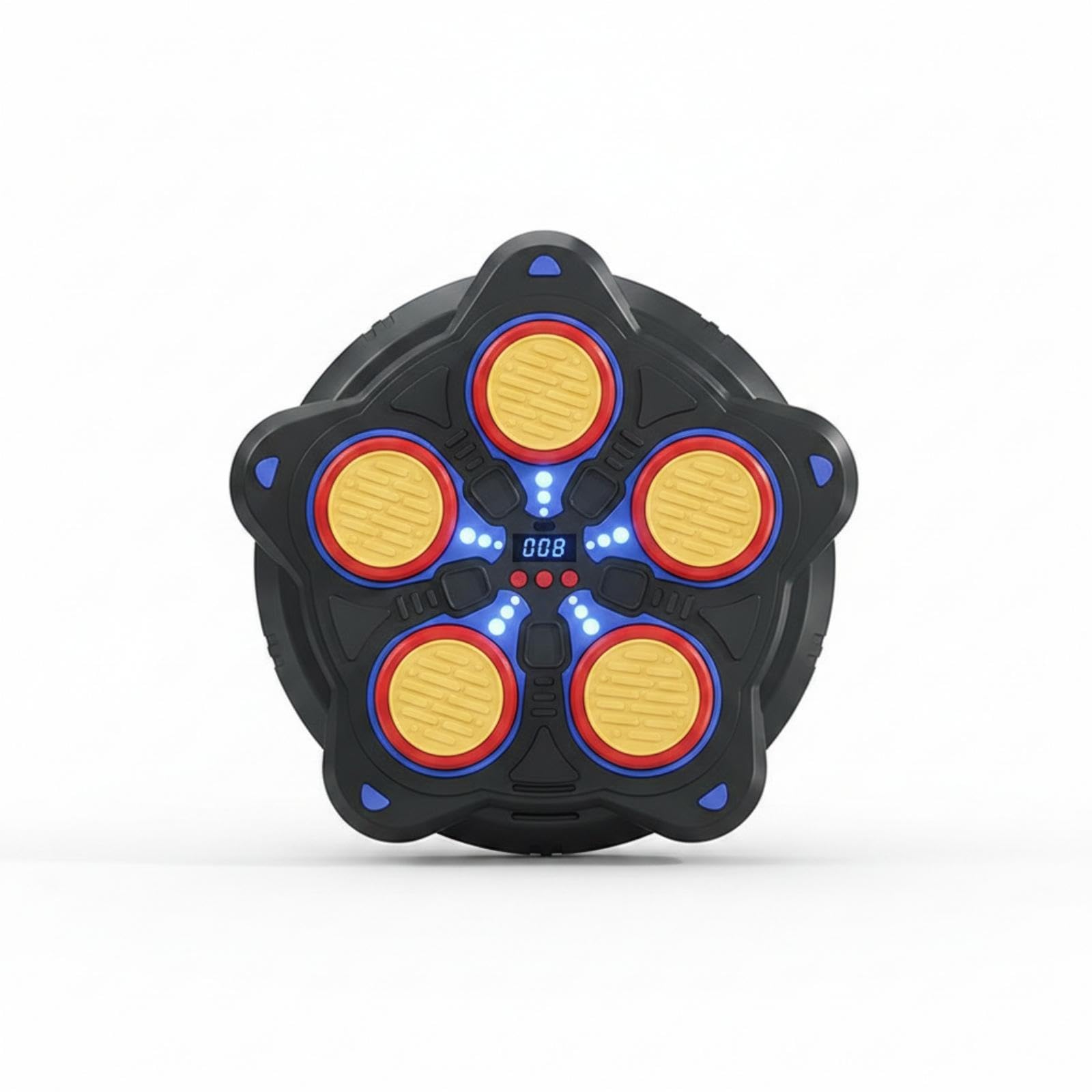 Audio-Responsive Punching Target Boxing Target Five Pads Wall-Mounted Boxing Target Digital Counter Interactive Punching Game for Home Black 5 Keys W Gloves-image-10