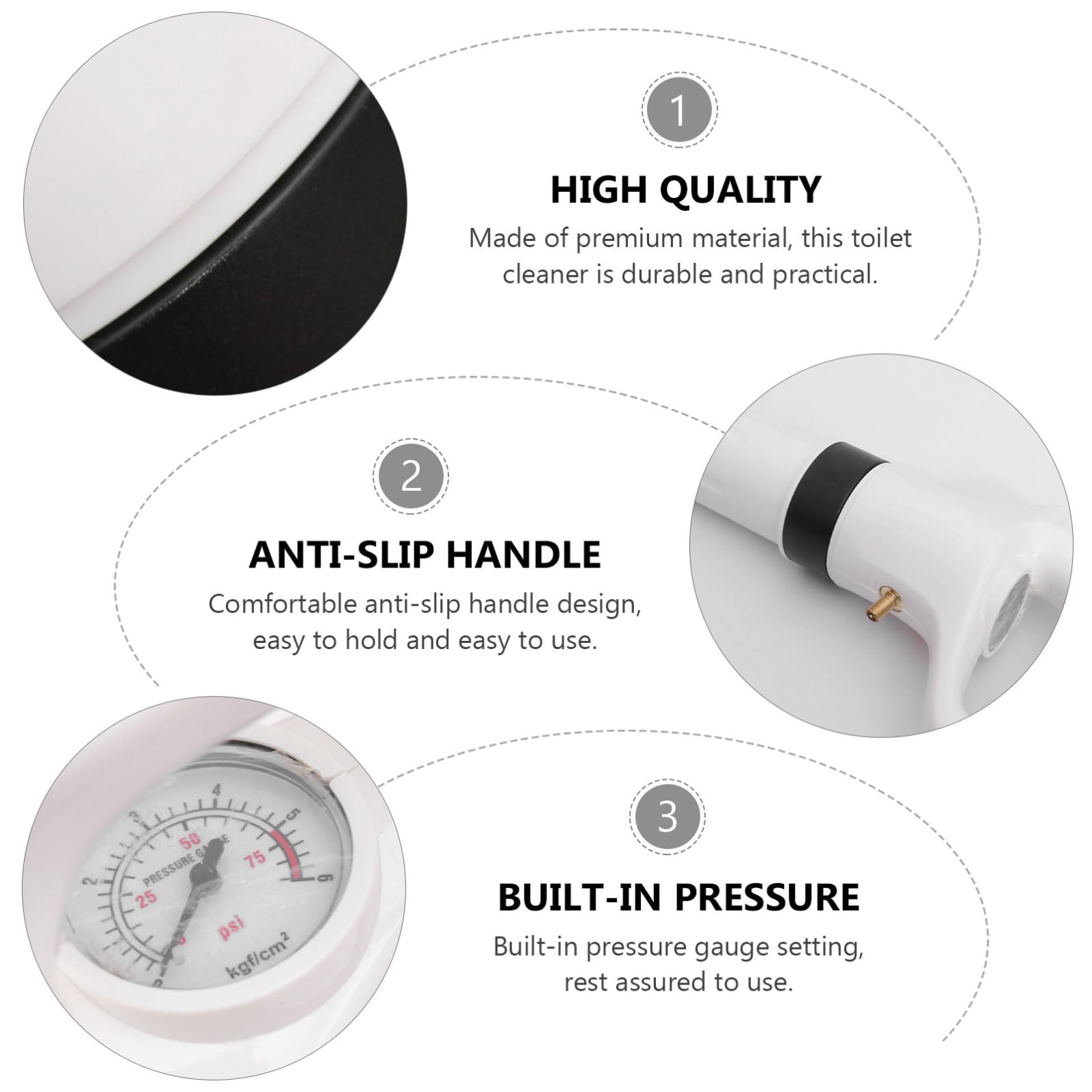 1set Sturatubi Potente per Bagno e Cucina Sifone WC e Scarichi Pratico Kit Bianco per Rimozione Blocchi in Lavandino Vasca e Doccia