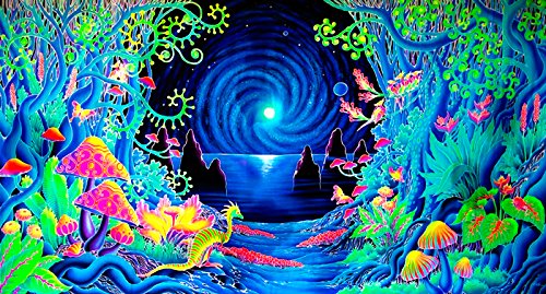 BDP Abstract Trippy Psychedelic Magic Mushrooms (4) Art XXL ONE PIECE NOT SECTIONS! Over 1 Meter Wide Poster! ***UK SELLER - SAME DAY SHIPPING***