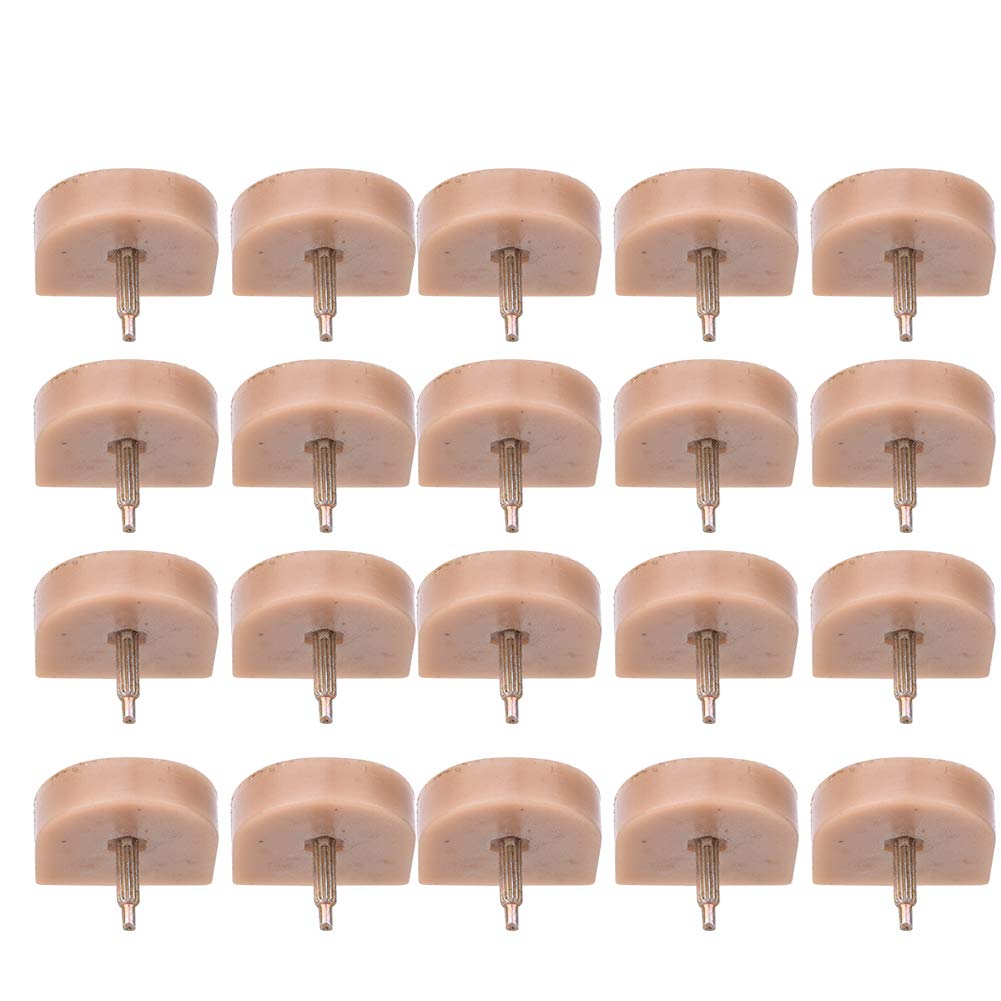 Jauarta 10 Pairs High Heel Tips Replacement Shoes Heel Dowel Shoe Repair Accessories (613 Beige 19 * 20.5)
