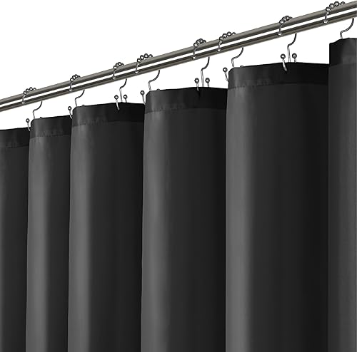 Miniatura 11 de LiBa - Cortina de ducha verde, de tela, repelente al agua, cortinas de baño decorativas, 72 pulgadas de ancho x 72 pulgadas de alto, resistente, 4F.