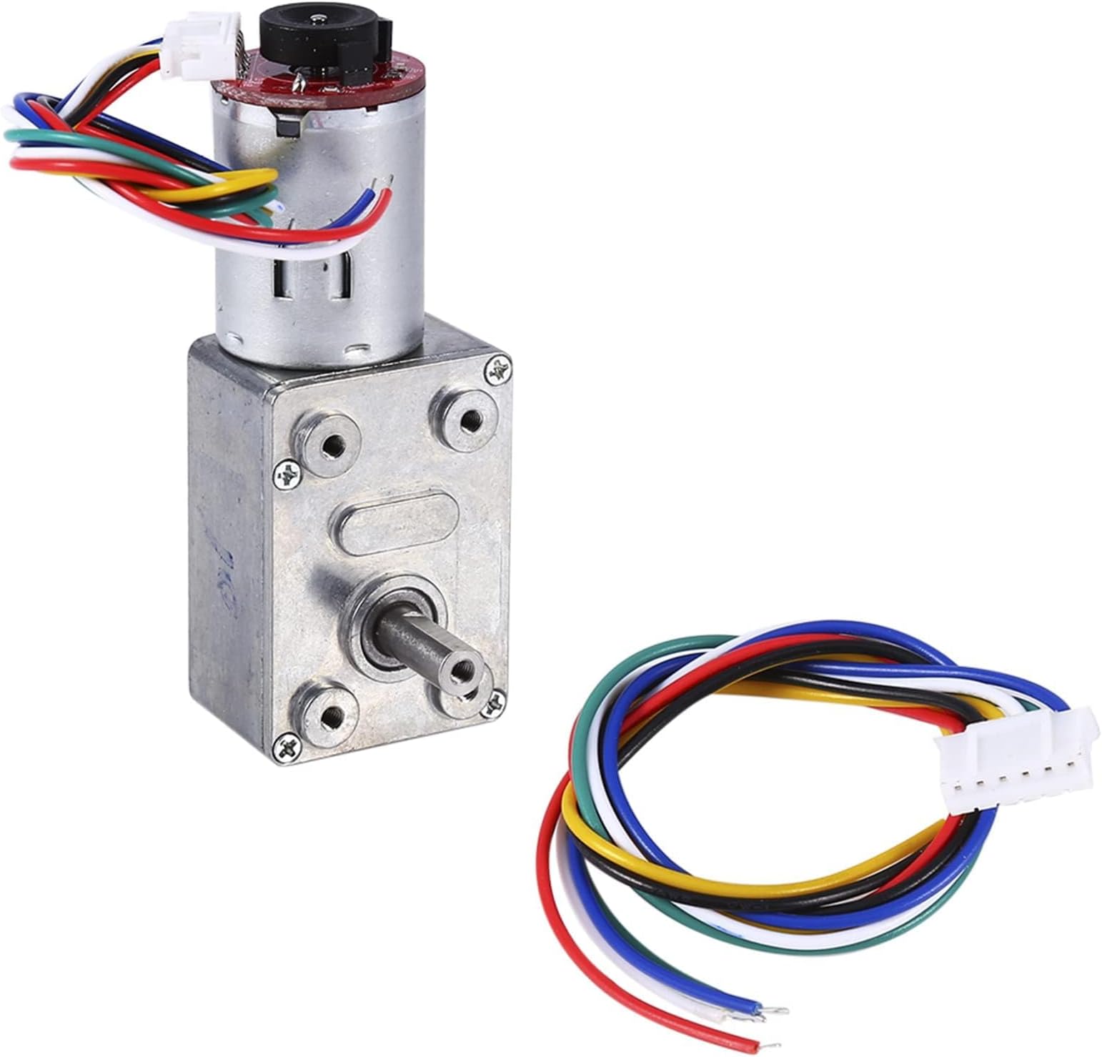 10RPM DC Worm Gear Motor 12V High Reduction high dc Motor with Encoder Srong Self-Locking 6mm Output Shaft Gear Reduction Box Worm Gear Motor high Stepper Motor Waterproof dc