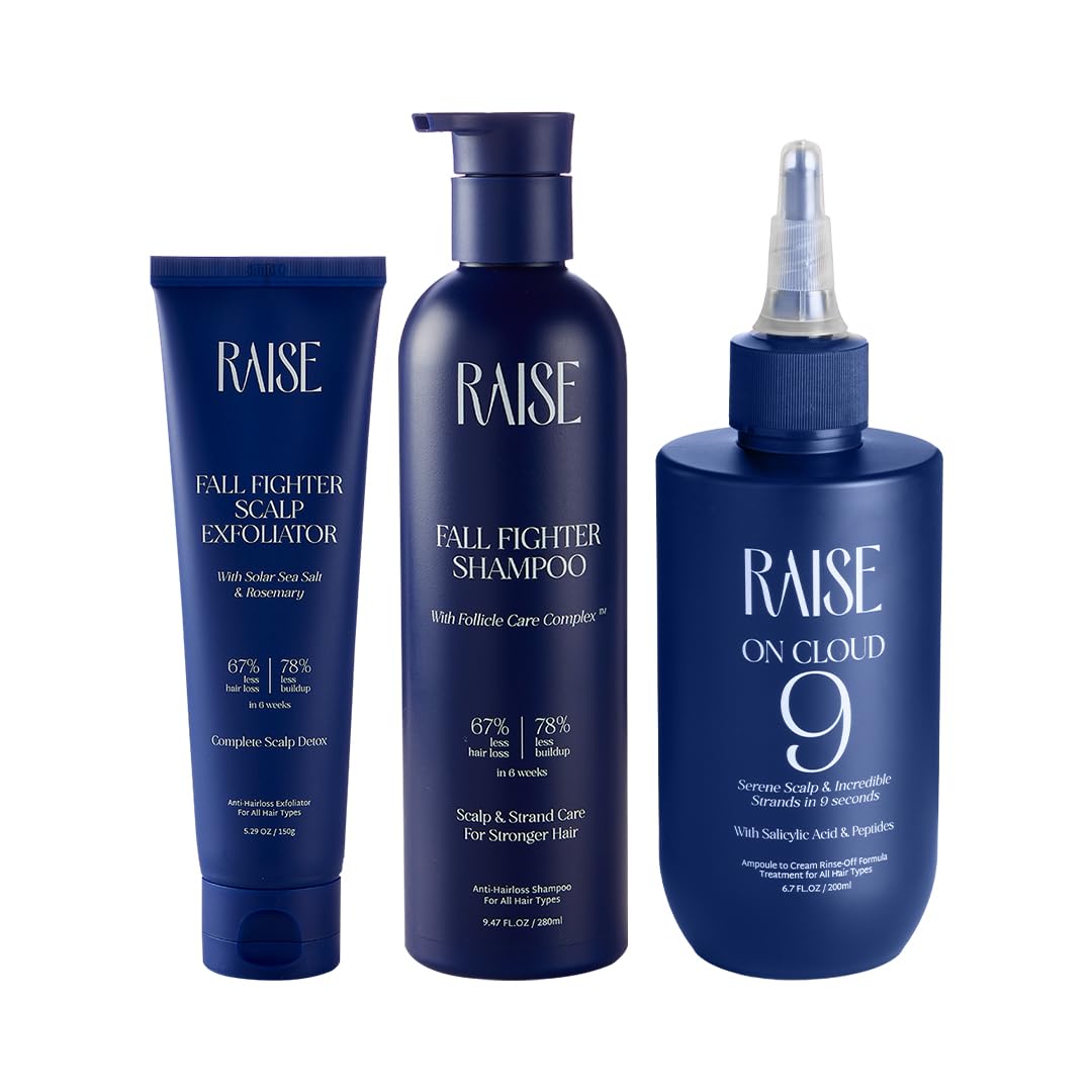 Raise 3-Step Anti-Dandruff Hair Combo | Exfoliator, Shampoo & Conditioner Combo | 78% less buildup in 6 weeks | Instant Scalp Detox | Patented Follicle Care Complex | Flake Free, Healthy Scalp in one use | SLS & Paraben Free | 150g/280ml/200ml-image-48