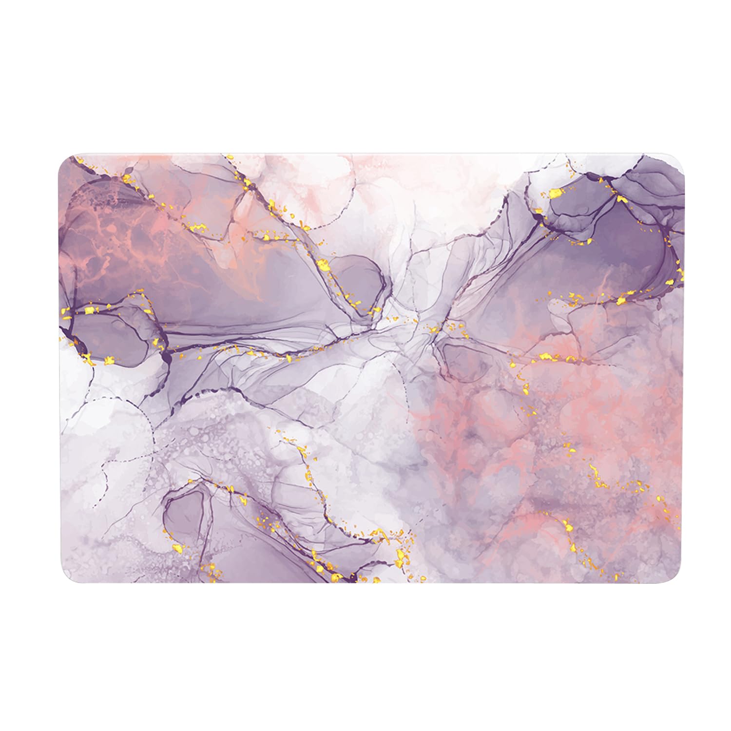 Custodia Compatibile con Macbook Pro 13 pollici 2015 2014 2013 2012 con display Retina A1425 A1502, Case Rigida Protettivo Plastica Copertina & Tastiera Cover, Marmo viola