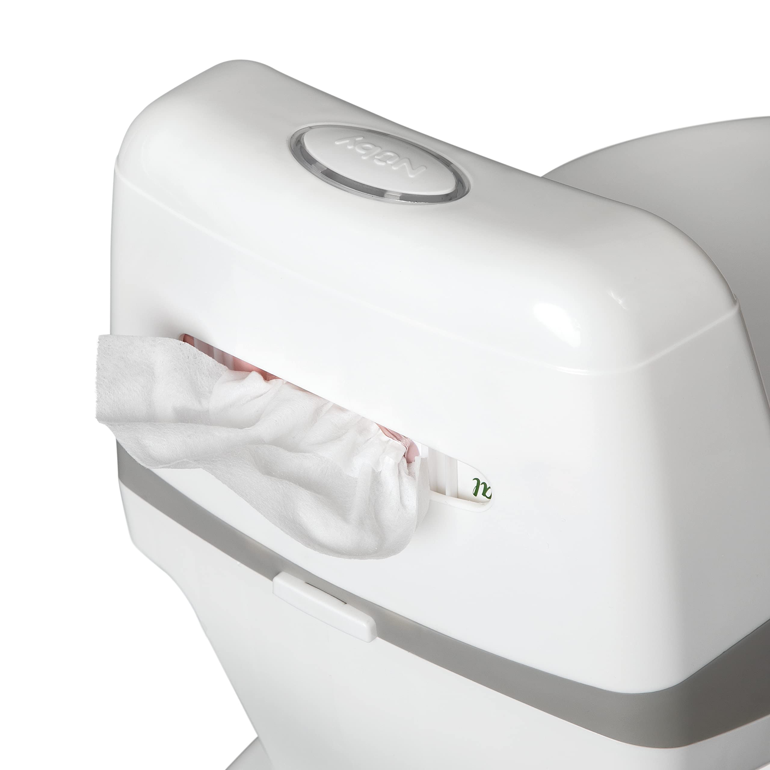 Nuby Dr. Talbot's - My Real Potty - Kinder Töpfchen mit Spülgeräusch - Toilettentrainer für Kinder - mit echtem Sound und Batterien sind im Lieferumfang enthalten - Toilette Grau und Weiß - 18+ Monate