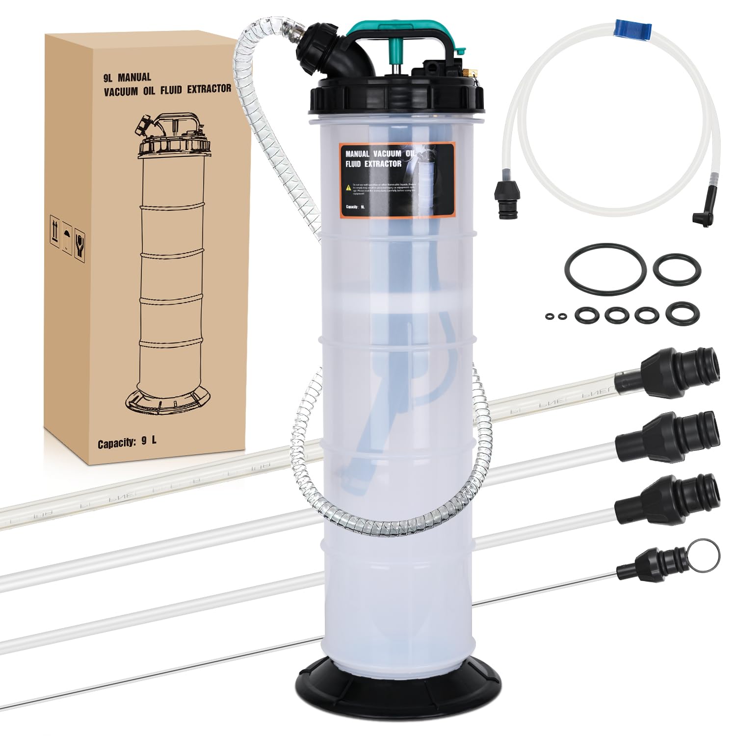GOOACC Oil Extractor Pump 9L Manual Fluid Extractor Pump Vacuum Changer